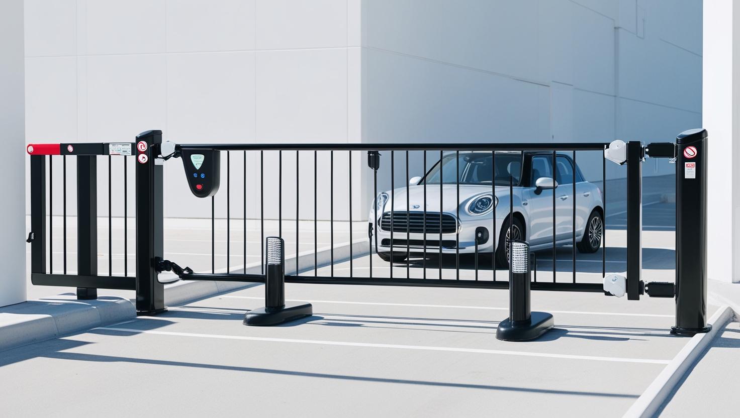 Electric parking gate vs. small car parking barrier