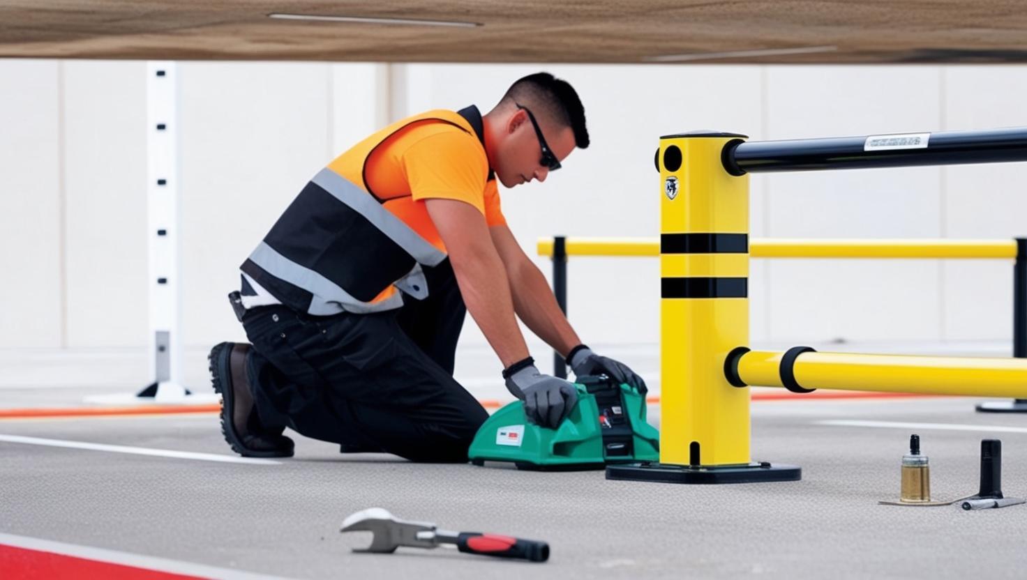 Installing a car parking barrier