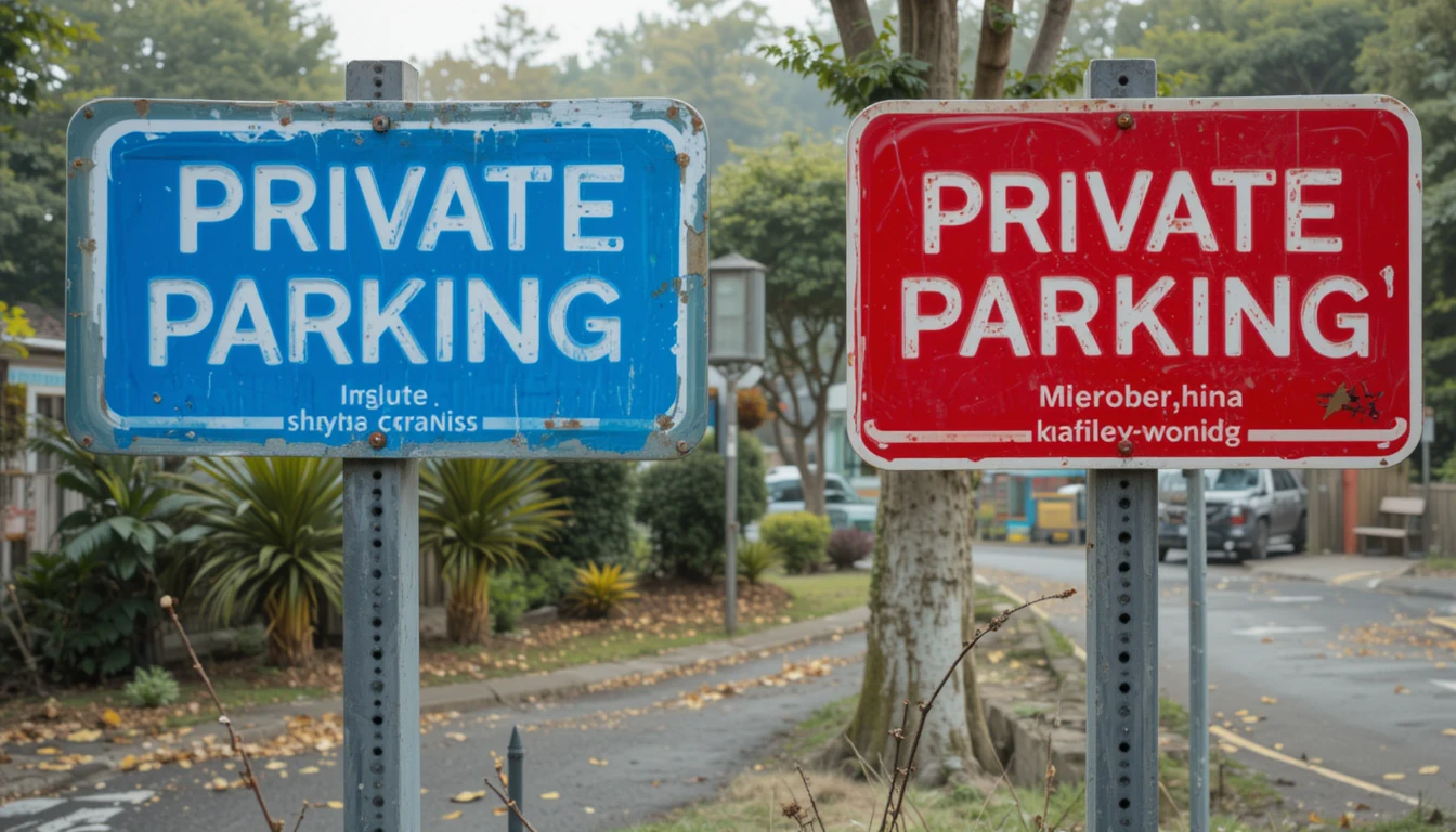 Private parking signs