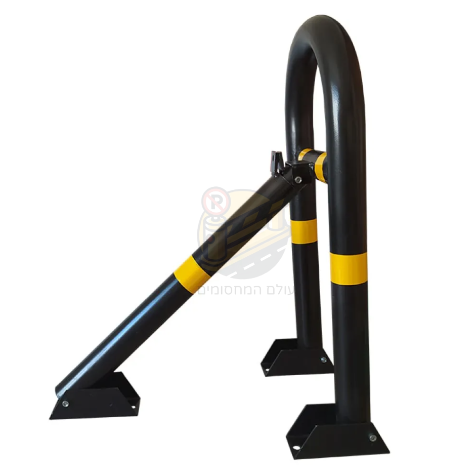 מחסום חניה מתקפל חזק עם רגל אחורית