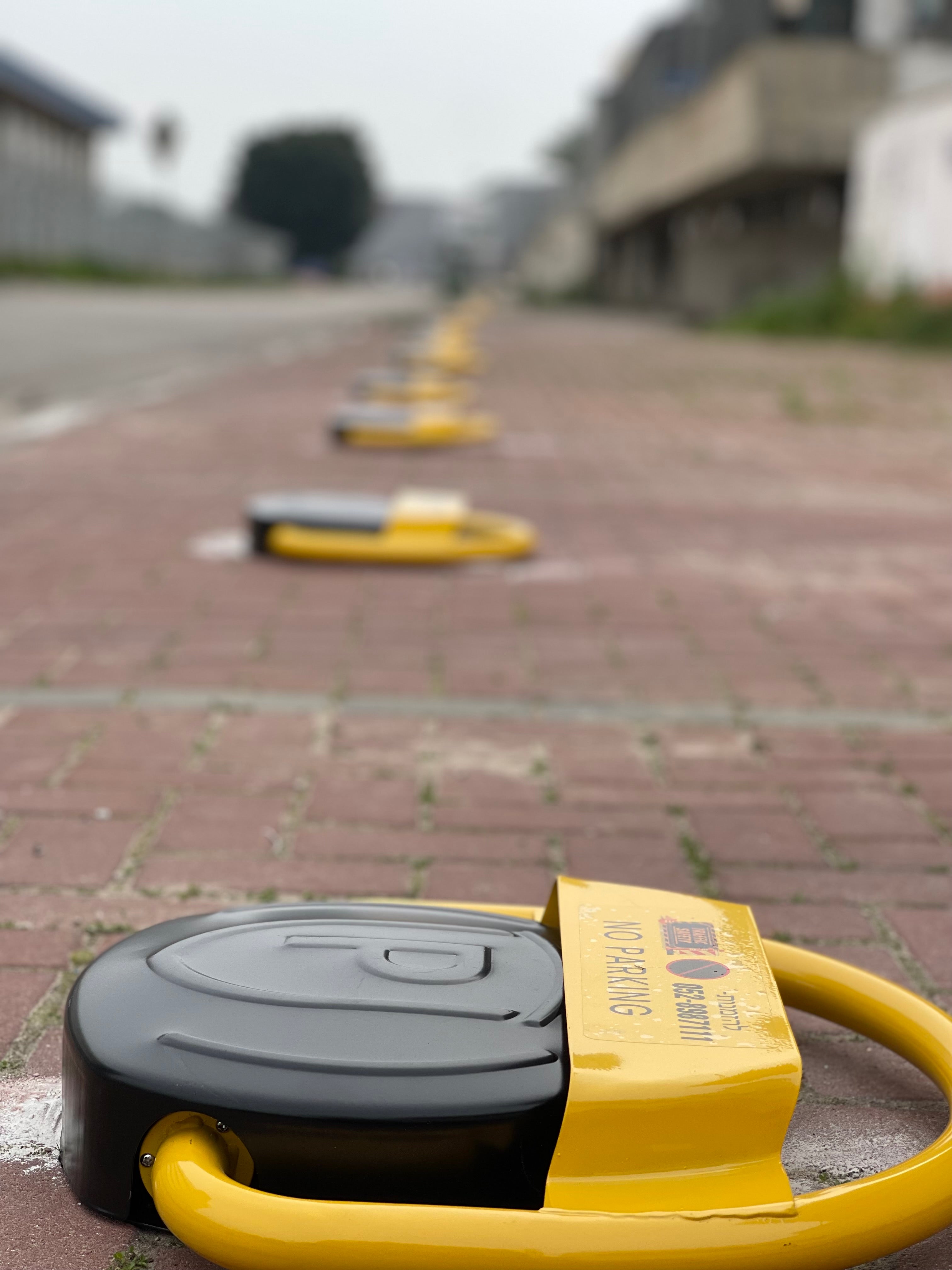 low down parking barrier with remote