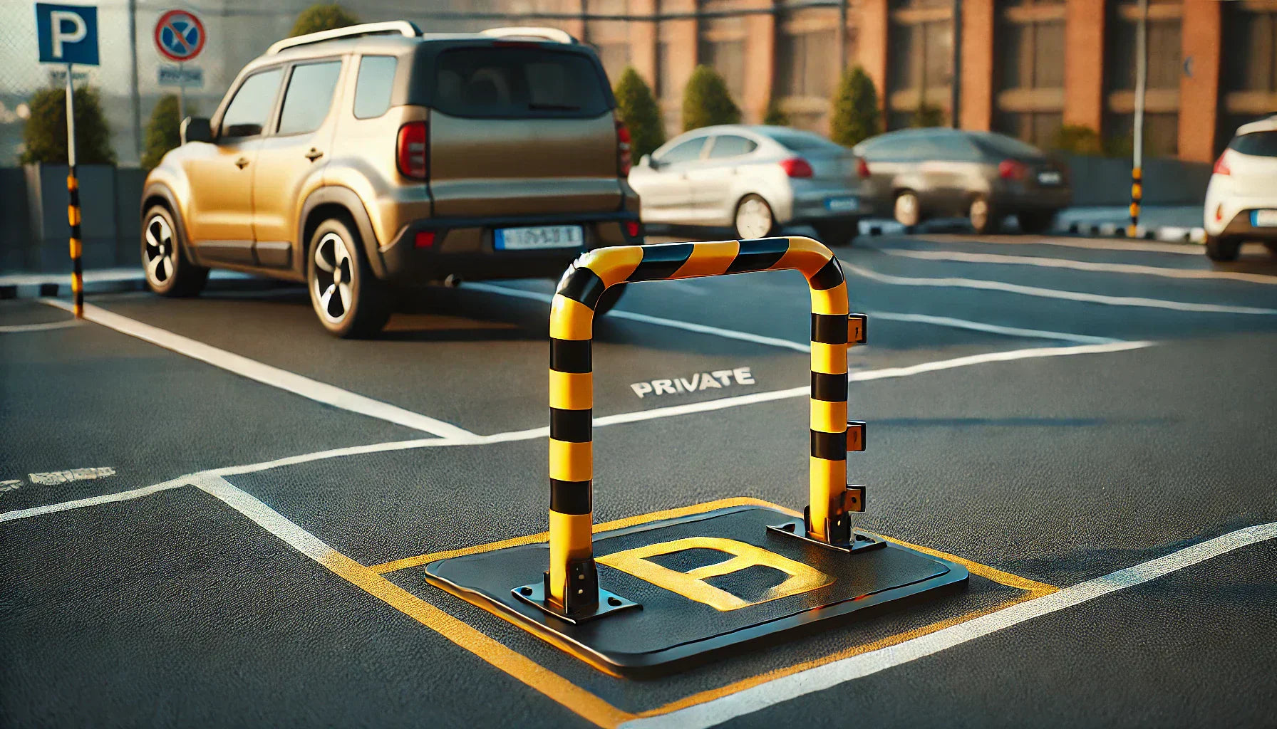 small manual parking barrier for a private car 